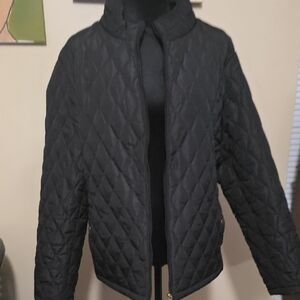 Ashley Stewart Black Quilted Puffer Jacket